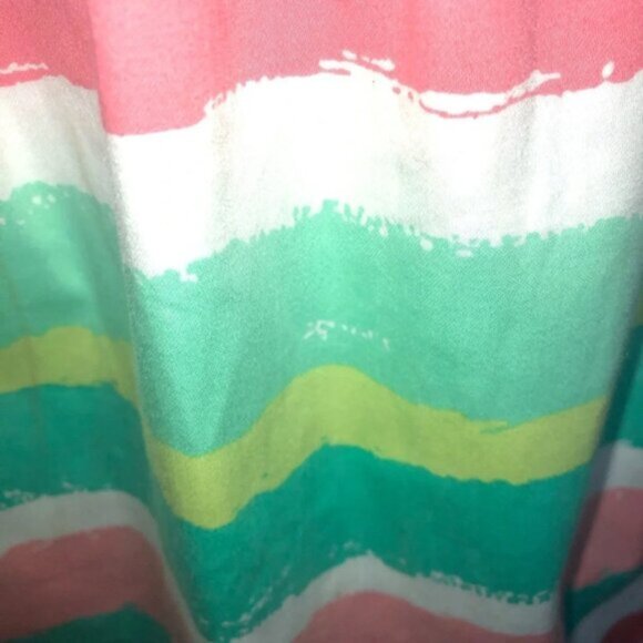 Vineyard Vines Strapless Dress 4 Stripes Pink Green White Back  Zipper Mini - Picture 7 of 16